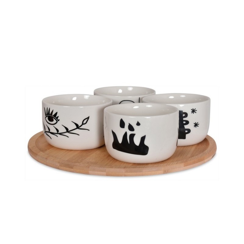 CUP ART NOIR SET OF 4